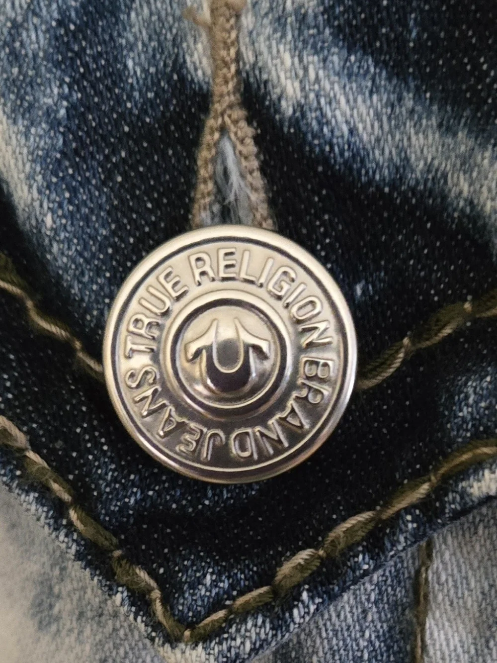 True Religion Denim Jacket Trucker Acid-Wash Size M Measurements in Description
